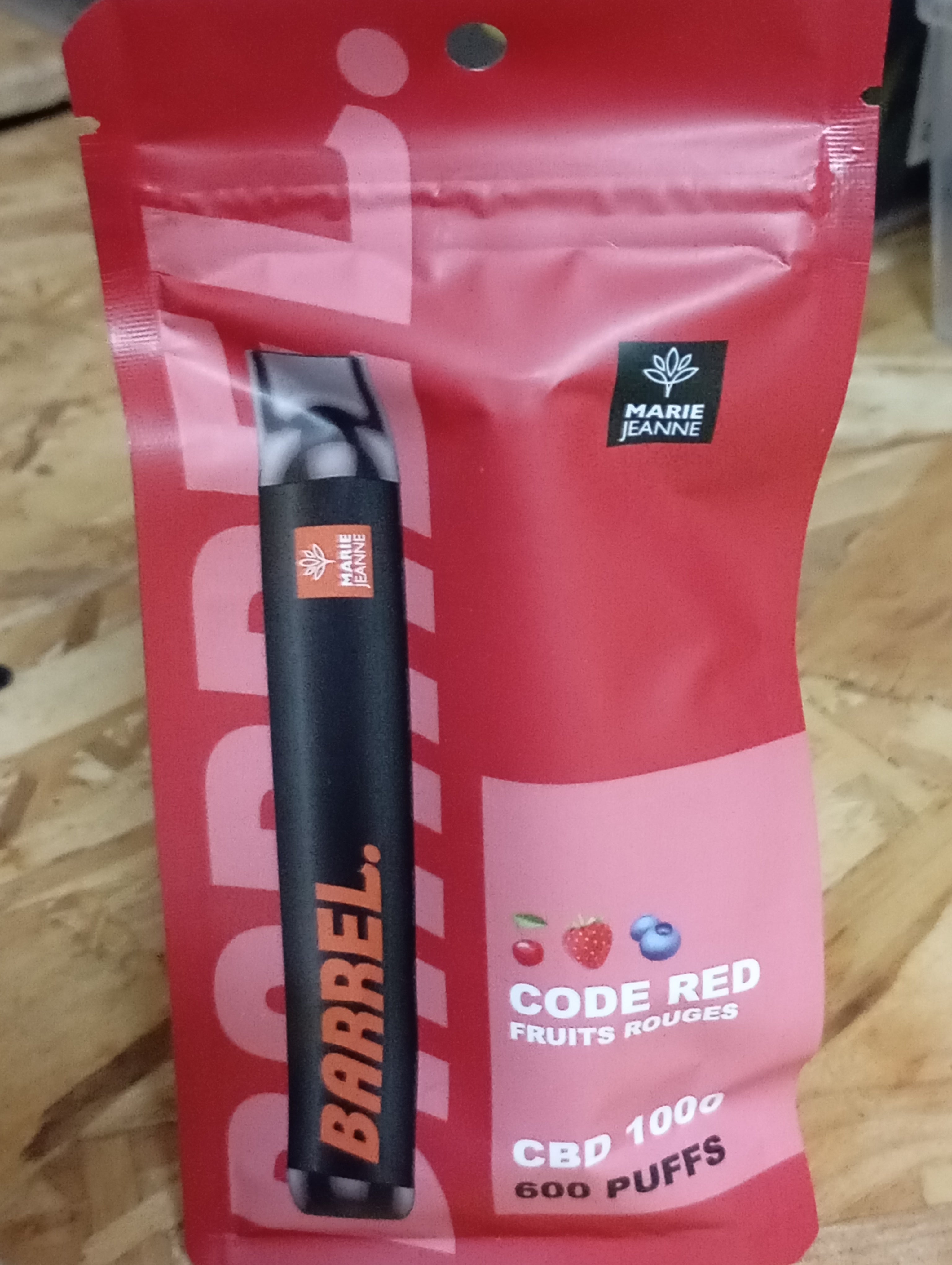 Vape CBD Barrel Code Red 600 inhalaciones