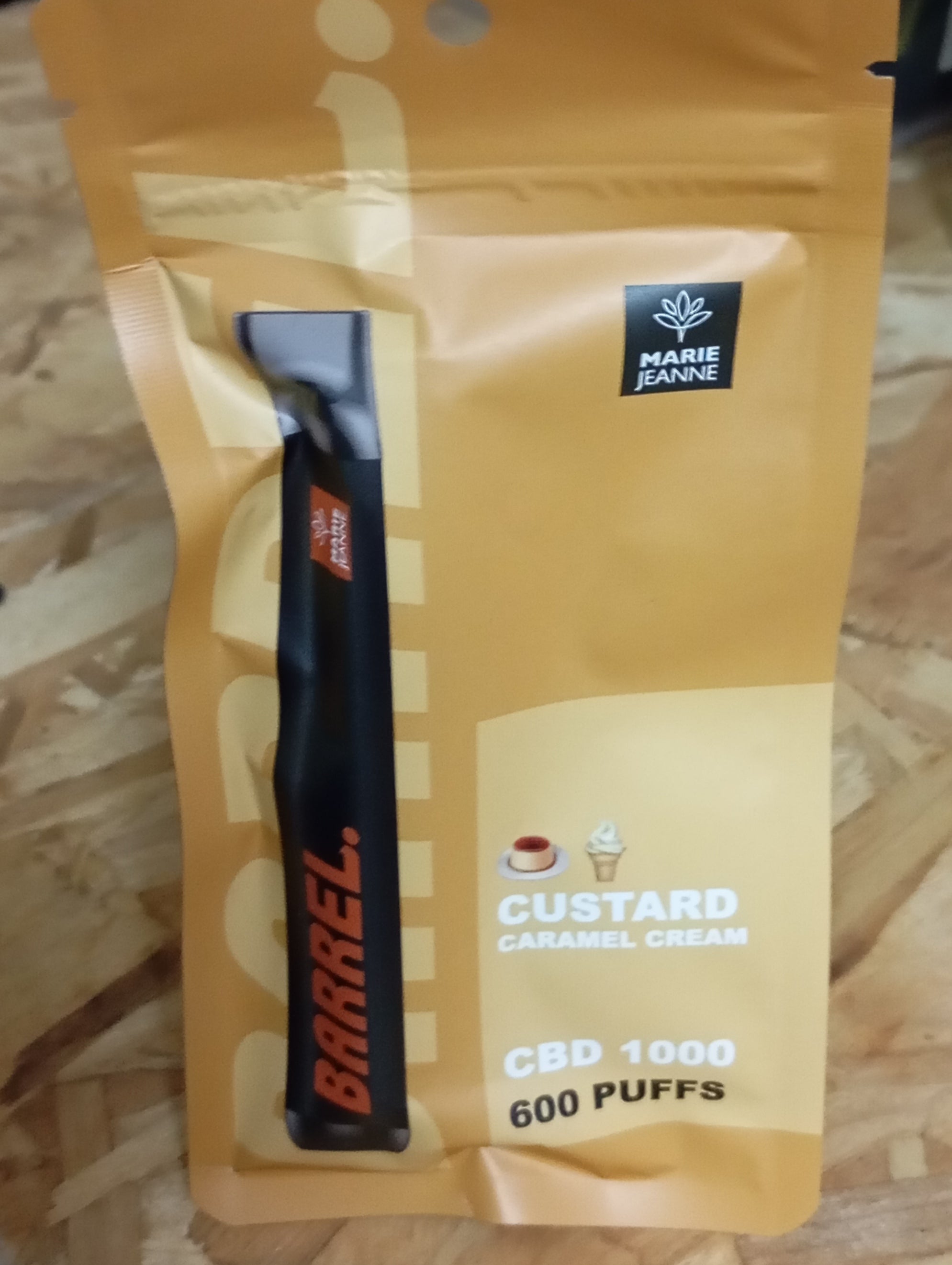 Vape CBD Barrel Caramel 600 inhalaciones
